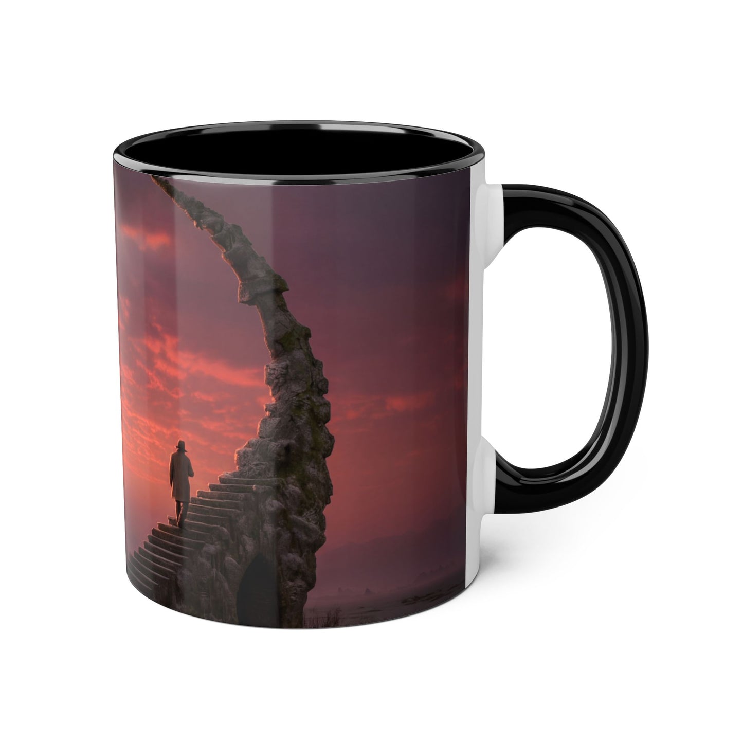 Twilight Stairway Accent Mugs, 11oz – Crescent Moon Horizon Journey