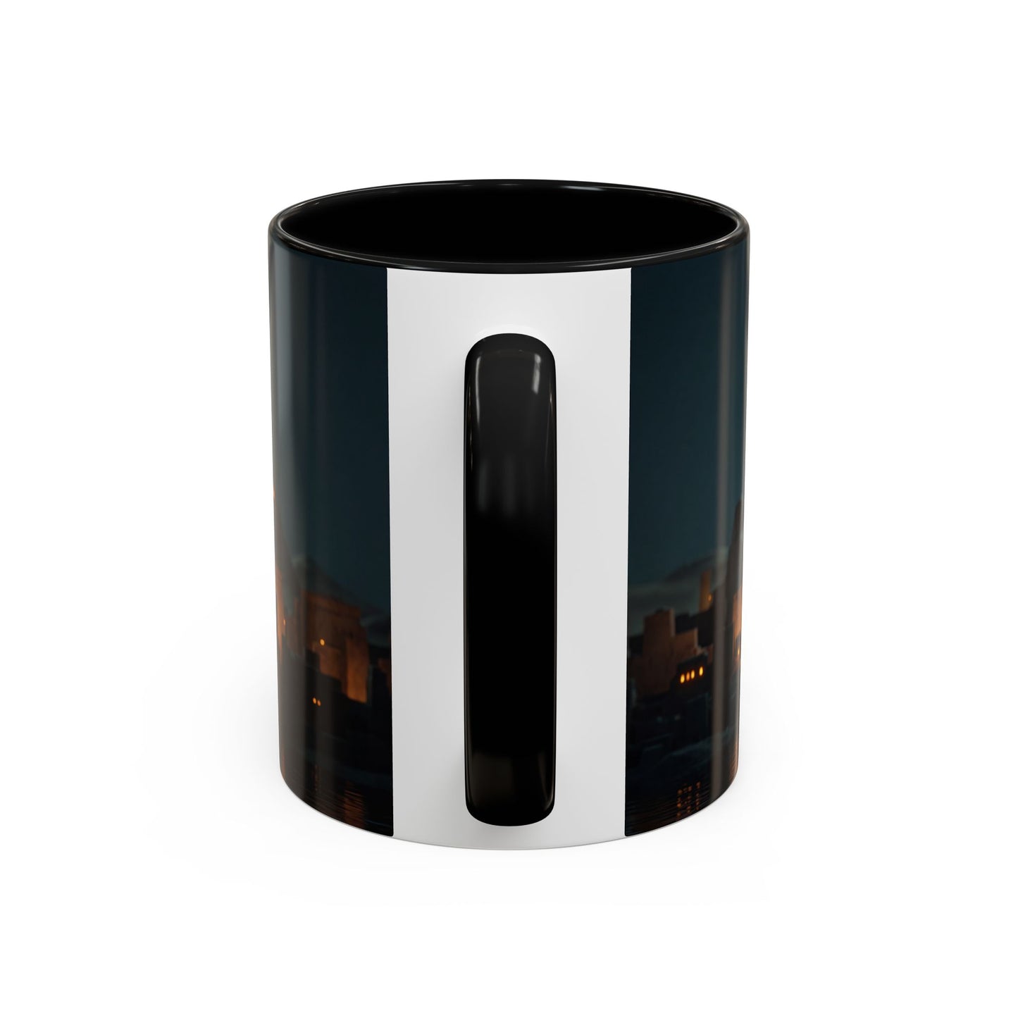 Pharaoh Cat Accent Coffee Mug (11, 15oz) – Golden Stardust Nile Sentinel