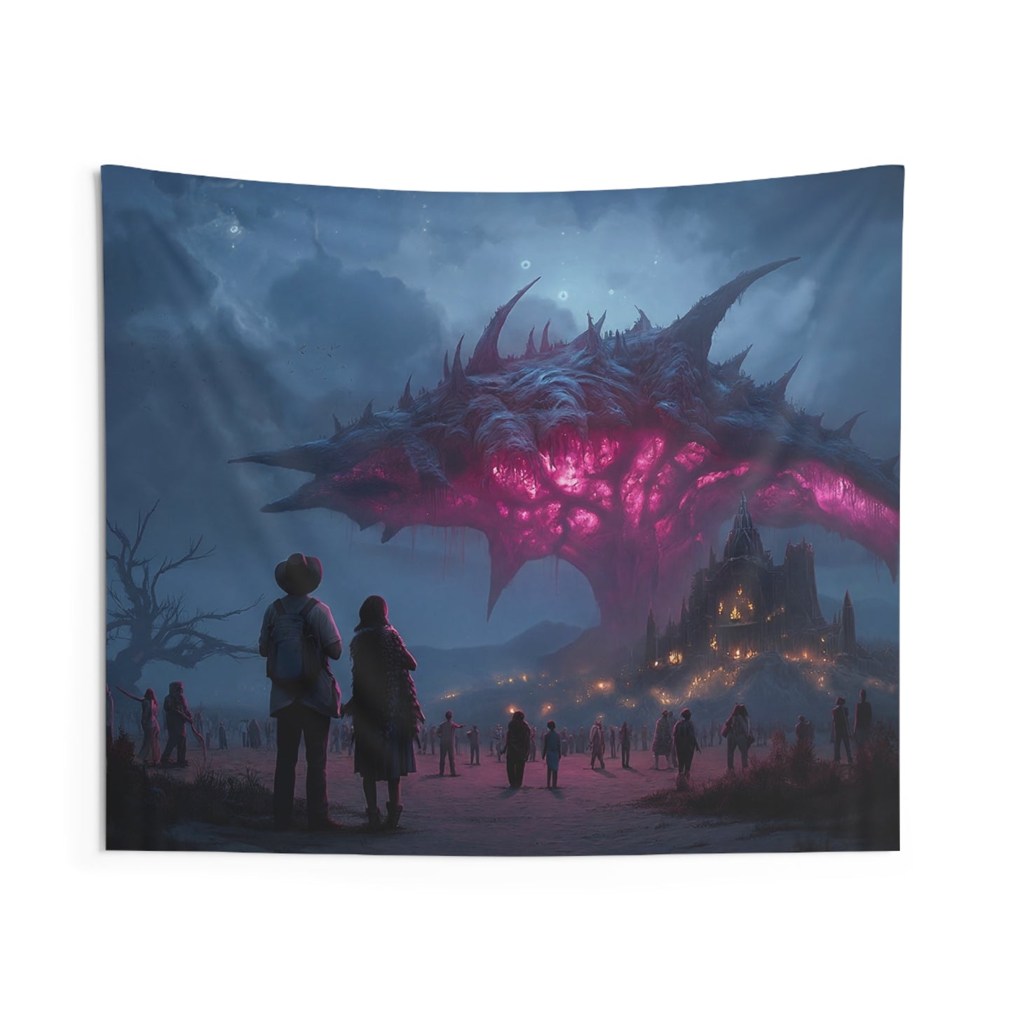 Celestial Leviathan Wall Tapestry – Twilight’s Glimmering Horror