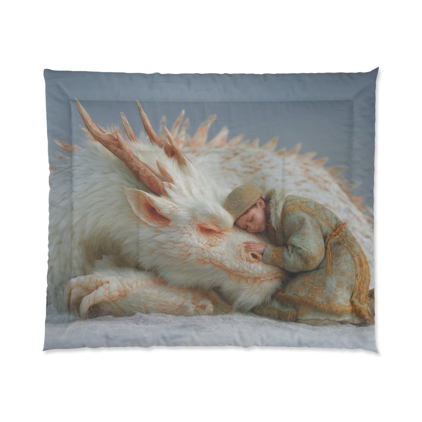 Dragon Companion Comforter – Snow-Blanket Guardian Hug