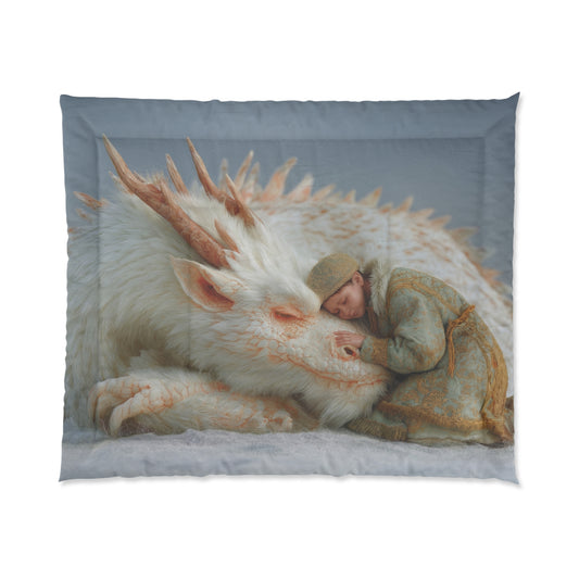 Dragon Companion Comforter – Snow-Blanket Guardian Hug