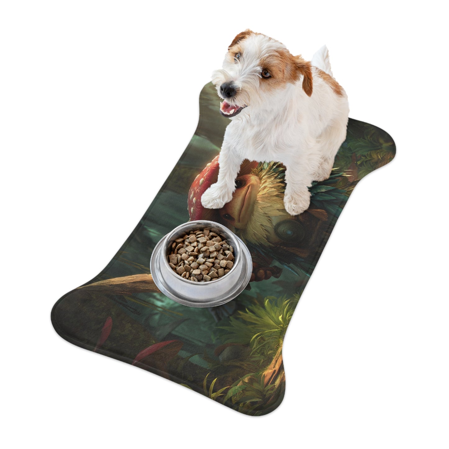 Toad Knight Pet Feeding Mats – Mushroom-Capped Guardian Sentinel