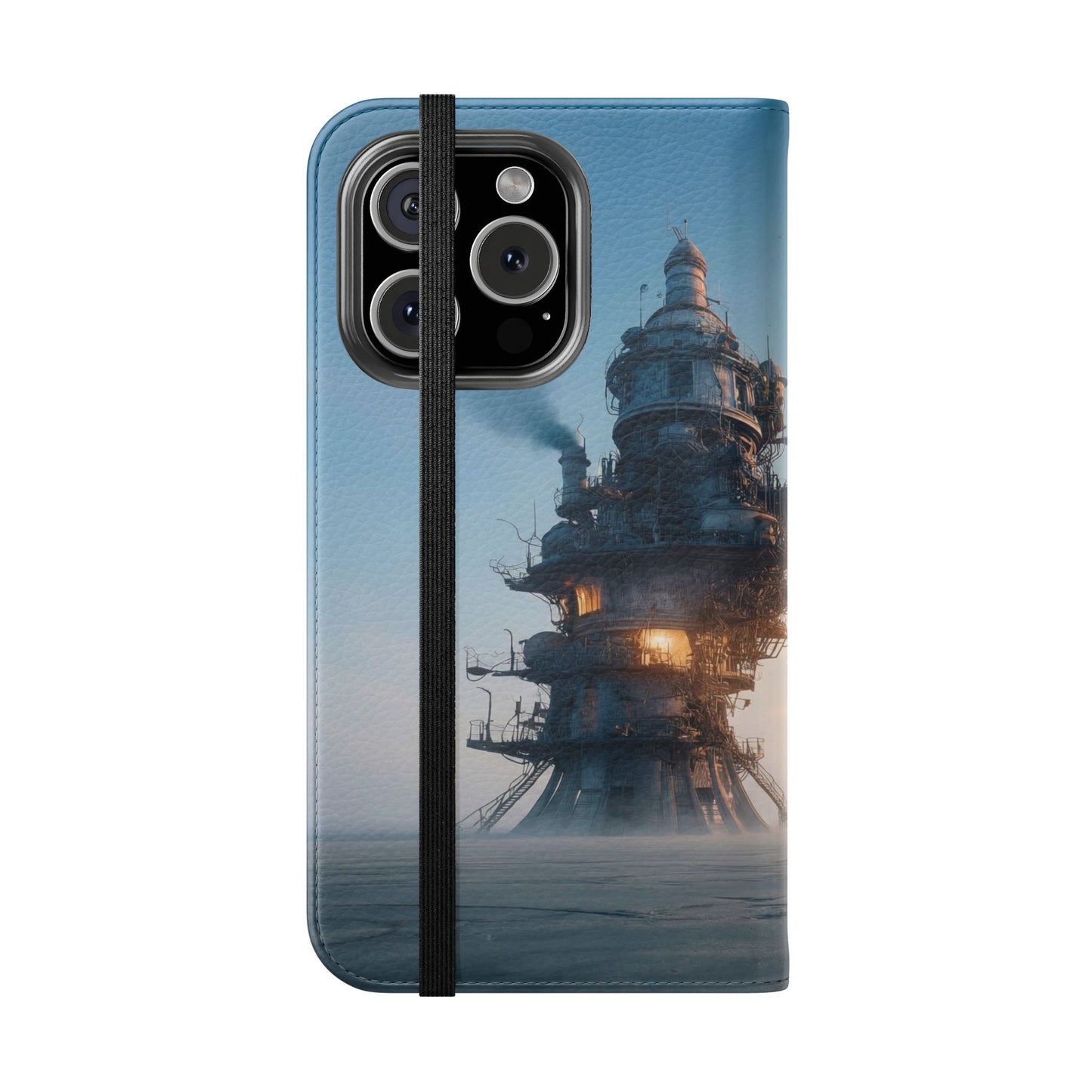 Steam-Stack Tower Flip Cases – Industrial Dawn Sentinel