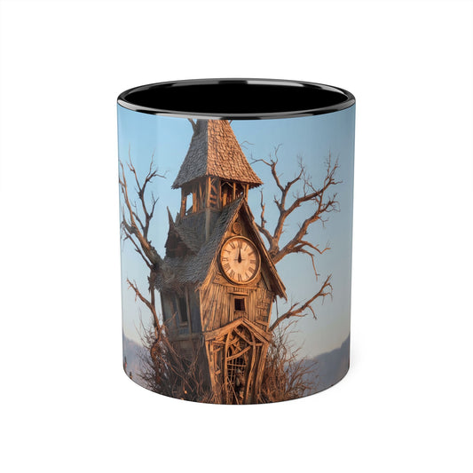 Treehouse Clock Accent Mugs, 11oz – Wanderer’s Hourglass Journey