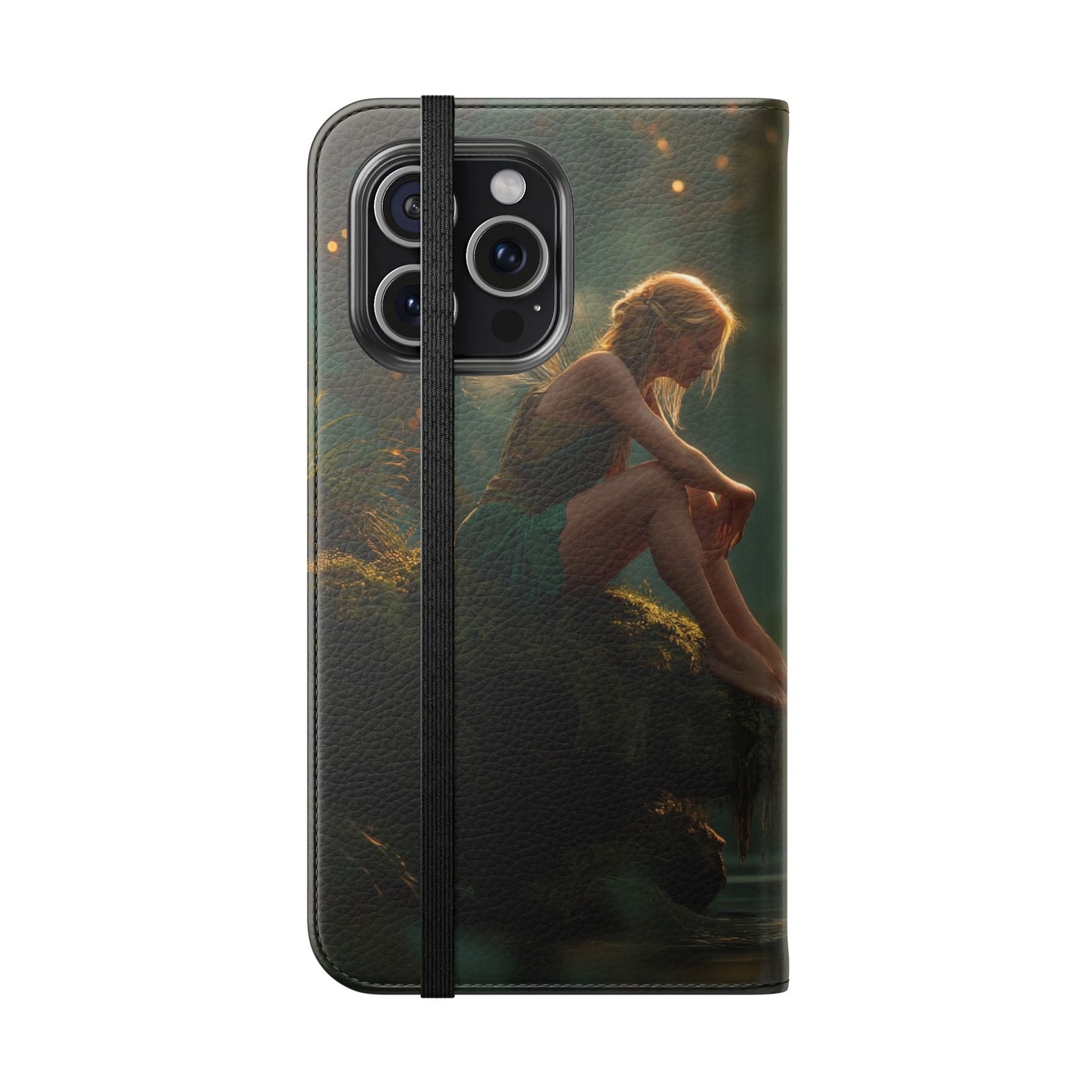 Mossy Bank Fairy Flip Cases – Golden Hour Sentinel Portrait