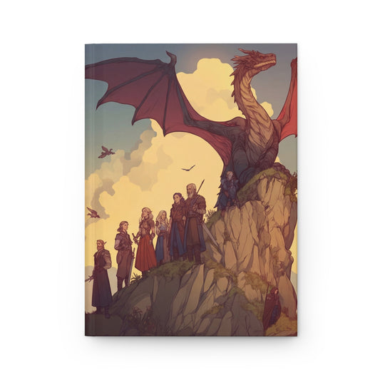 Dragon and Adventurers Hardcover Journal Matte – Sunset Summit Pact
