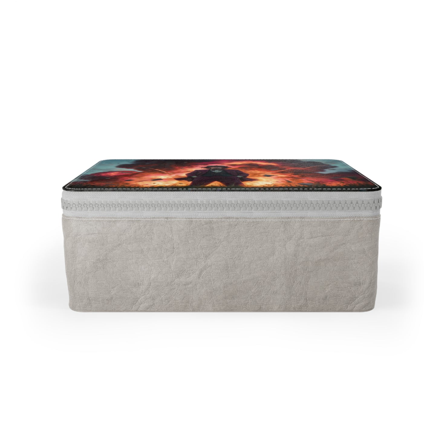 Explosive Gentleman Paper Lunch Bag – Crimson Sky Aftermath Scene