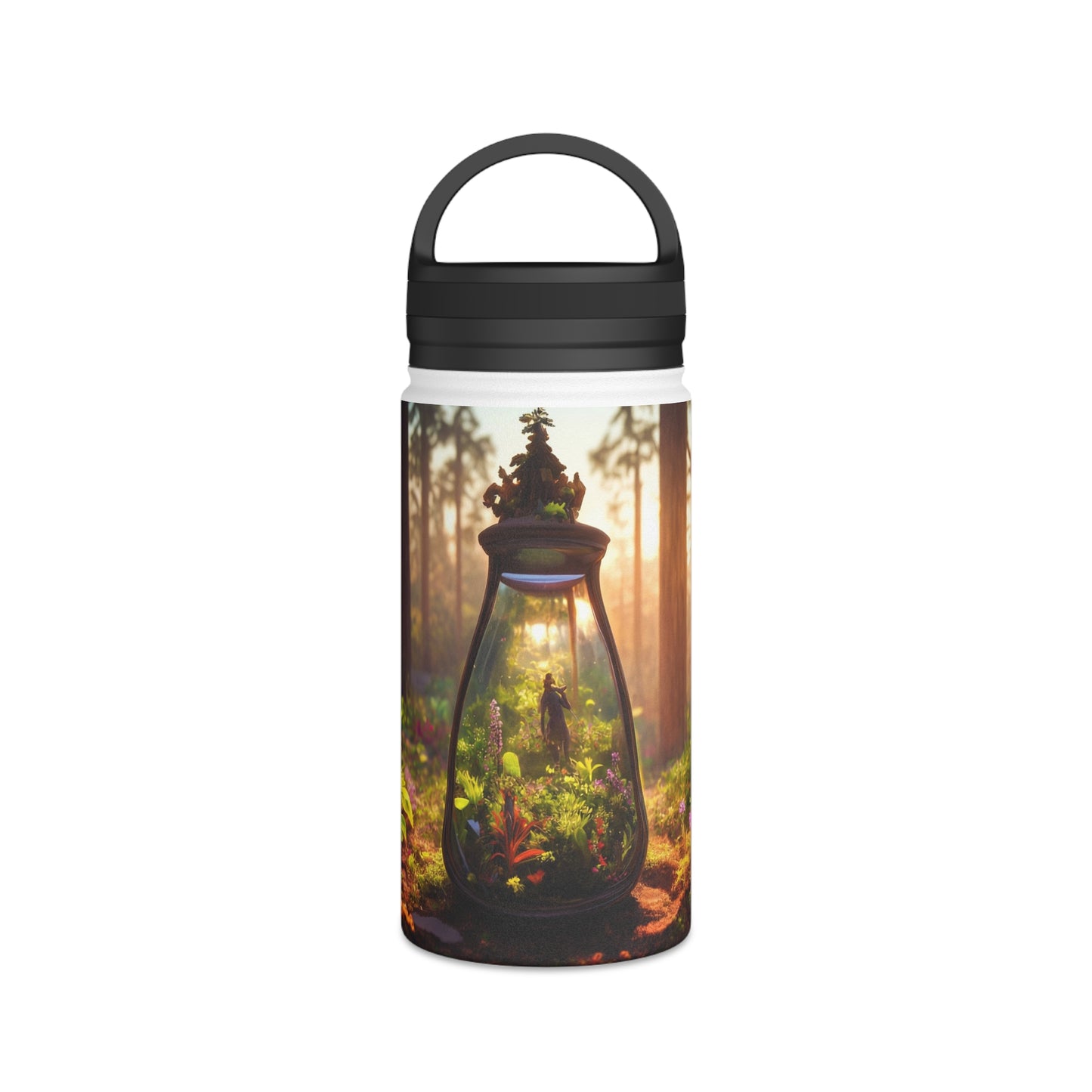 Whispering Woods Terrarium Bottle – Handle Lid – Pocket-Sized Forest Sanctuary