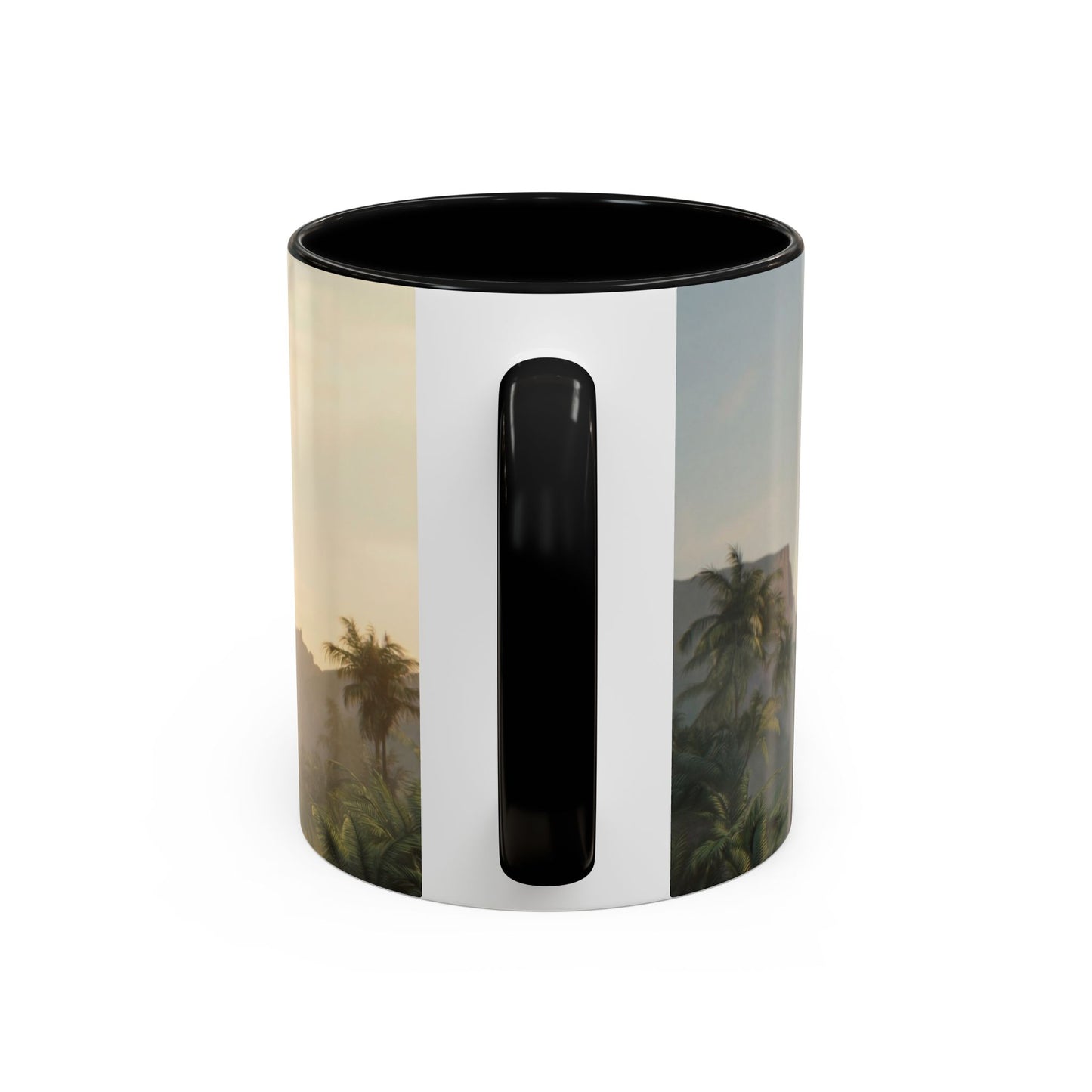 Castle Upon Turtle Shell Accent Coffee Mug (11, 15oz) – Sunset Sanctuary Dreamscape