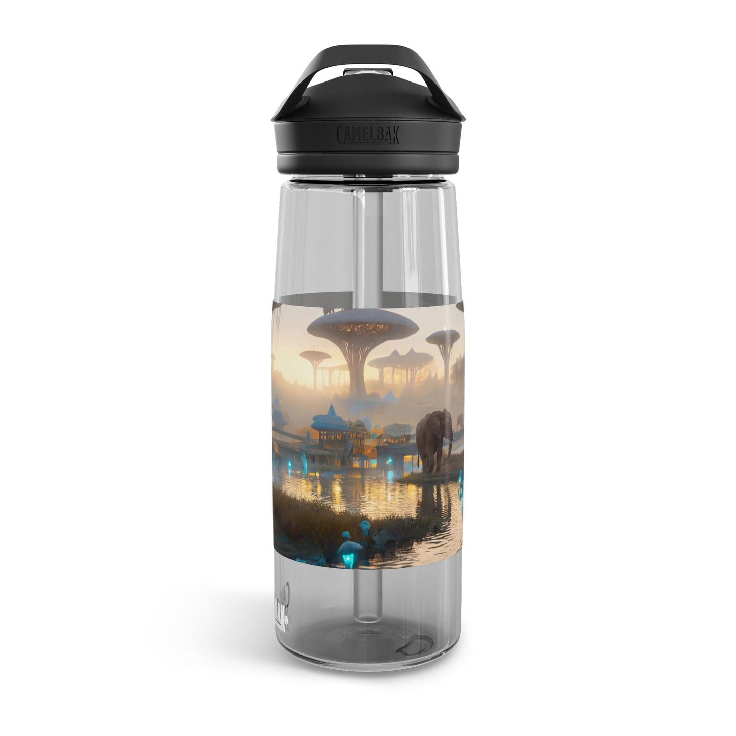 Celestial Savannah CamelBak Eddy® Water Bottle, 20oz\25oz – Twilight Refuge with Glowing Elephants