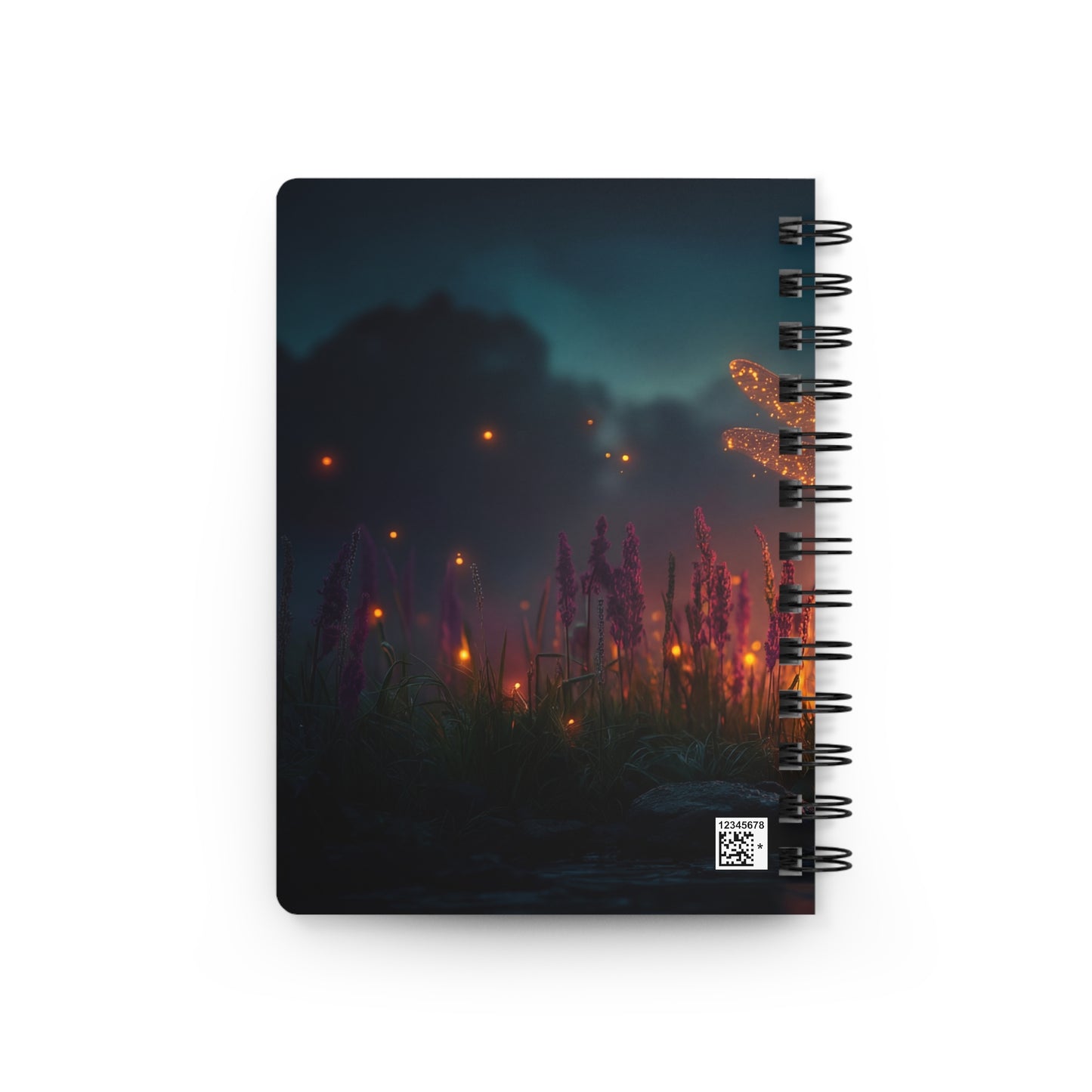 Luminescent Dragonfly Spiral Bound Journal – Twilight Meadow Dreamer