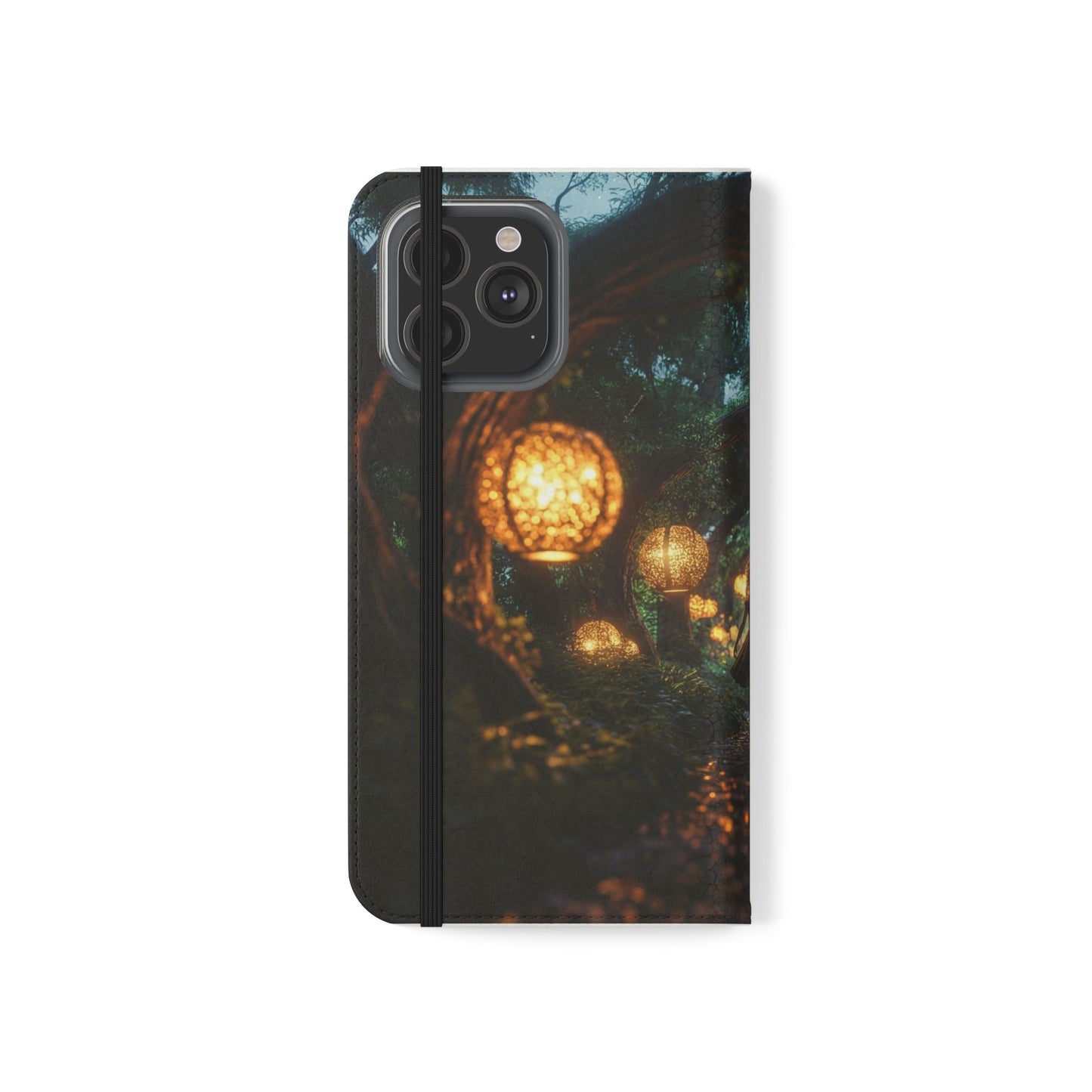 Lantern Archway Flip Cases – Girl Walking Through Forest Tunnel Art Case