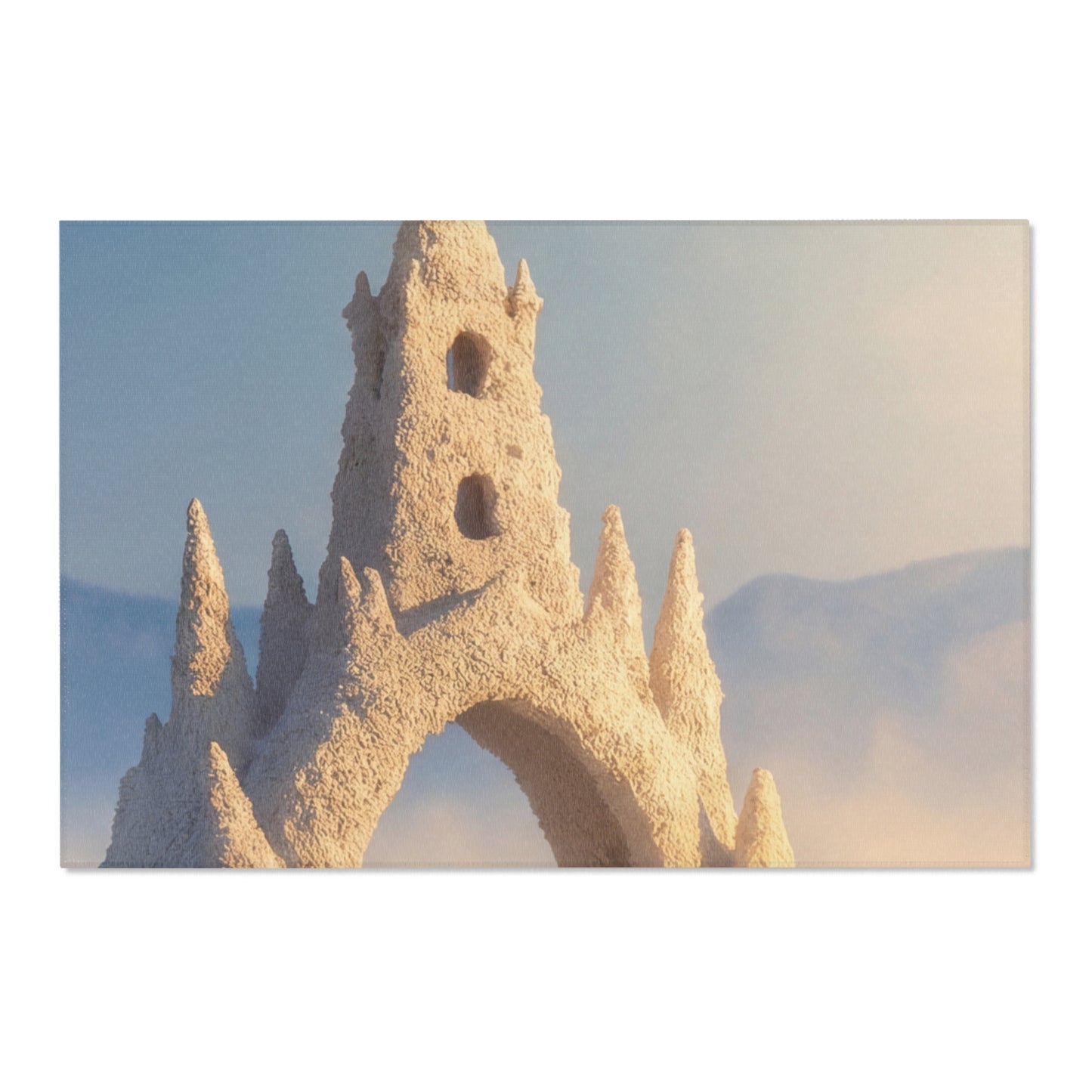 Desert Castle Area Rugs – Sunlit Sandscape Gateway