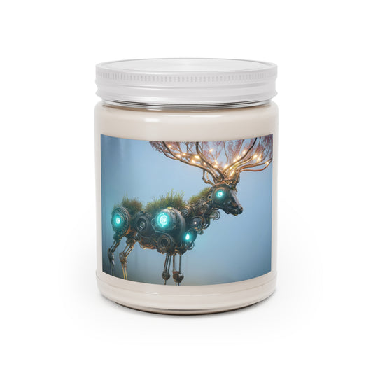 Bio-Luminescent Cyberdeer Scented Soy Candles with White Lid, 9oz – Whispers of Wired Wilderness