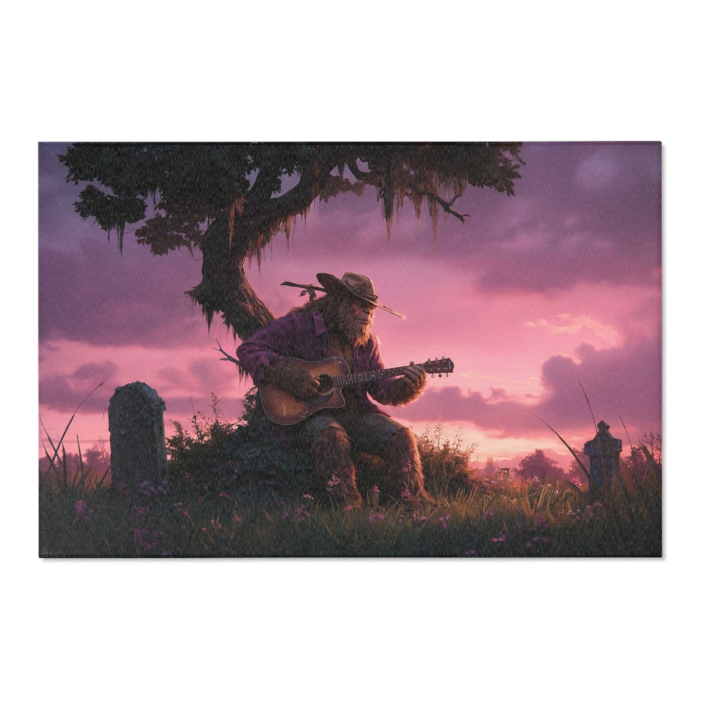 Folklore Giant Guitarist Rug – Twilight Cemetery Serenade