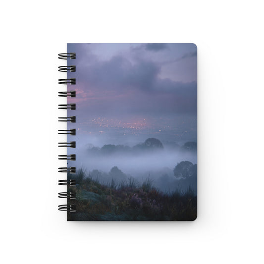 Moonlit Mushroom Sentinel Spiral Bound Journal – Twilight Watcher’s Quiet Reflection