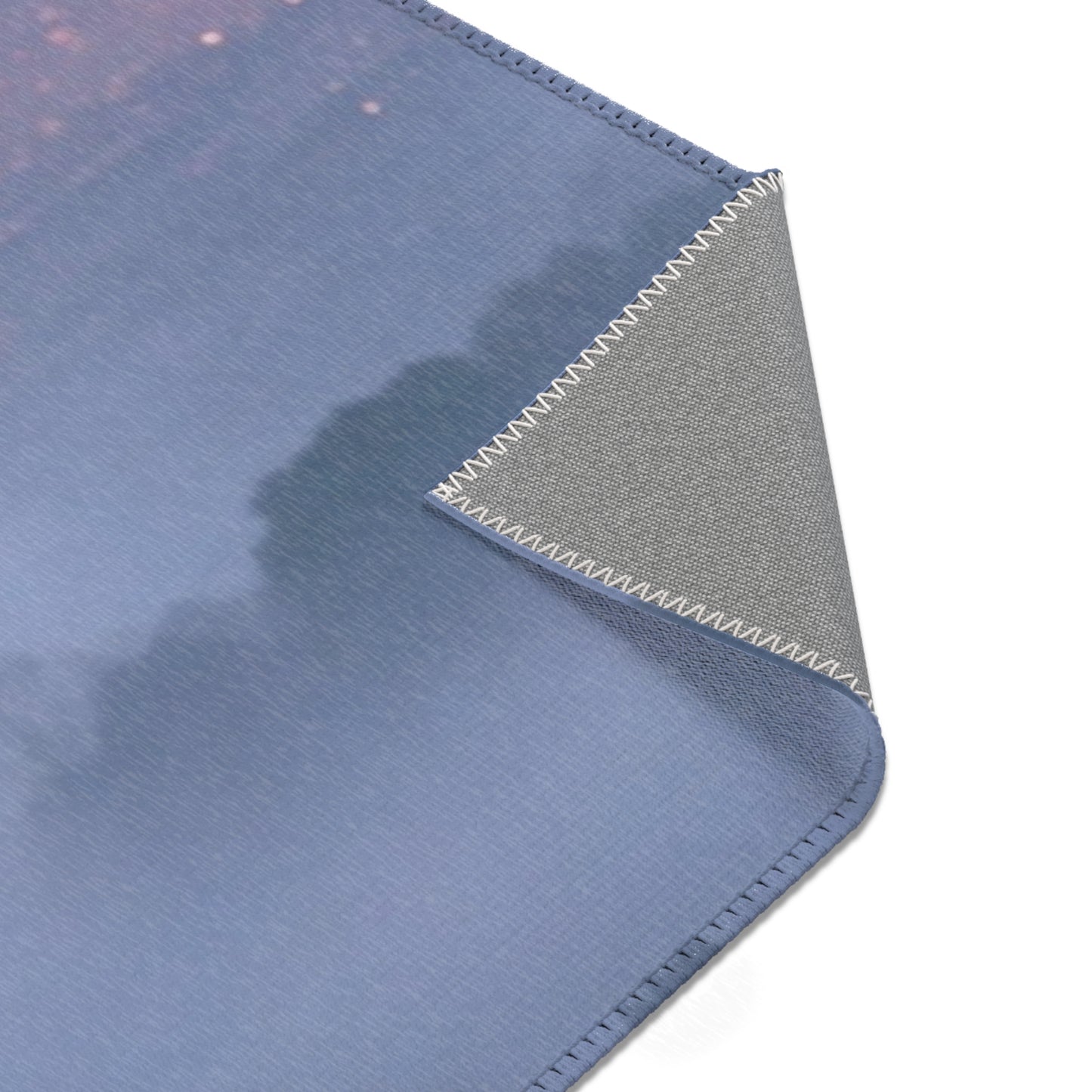 Moonlit Sentinel Area Rugs – Crimson Sky Over Misty Peaks