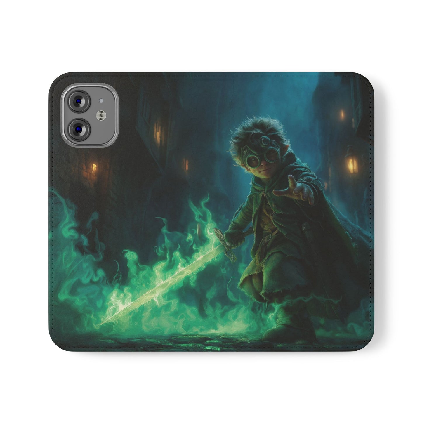 Glimmerblade Guardian Flip Cases – Teal Phantom Knight Portrait