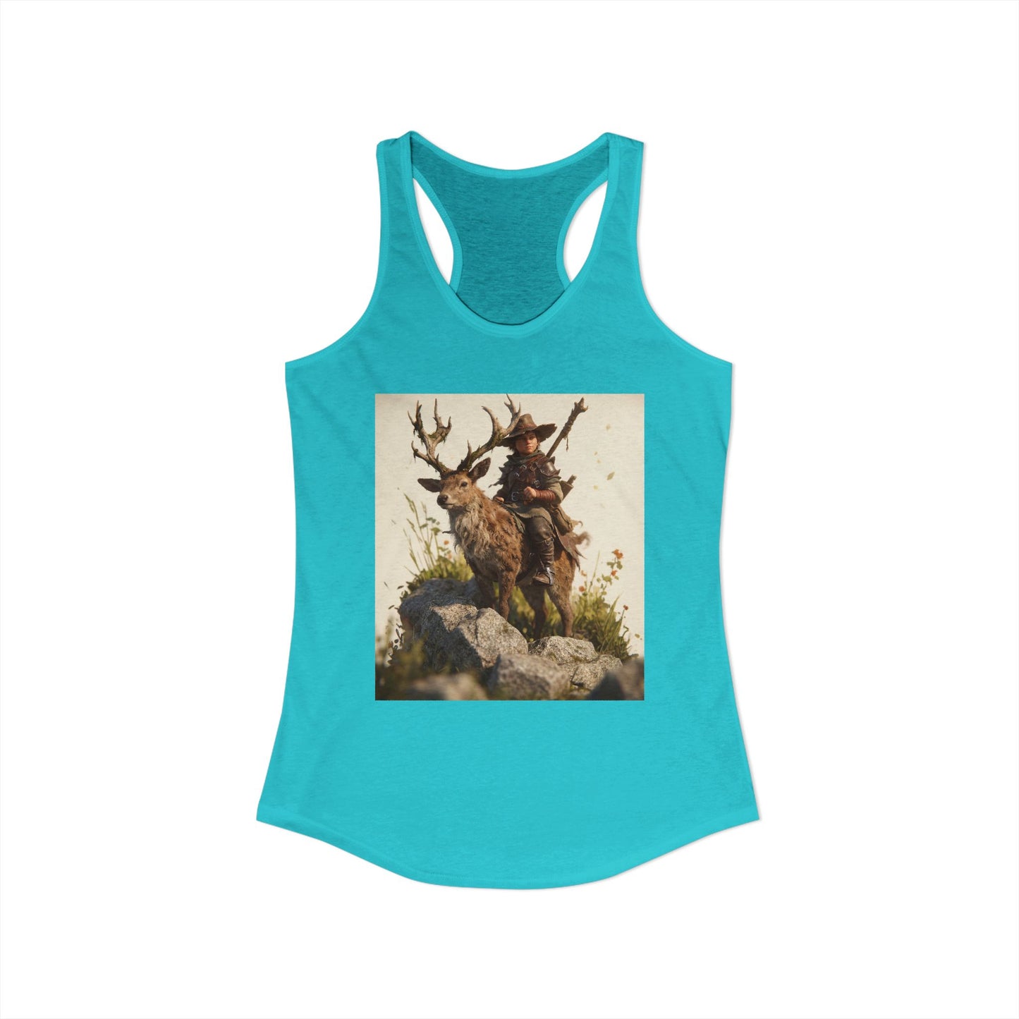 Guardian Hunter Deer Tank – Mossed Antlers Journey Graphic Racerback