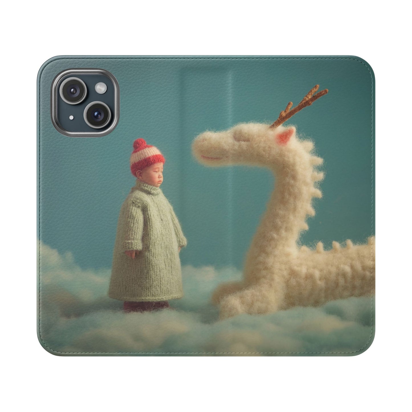 Woolly Dragon & Child Flip Cases – Cloudside Guardians