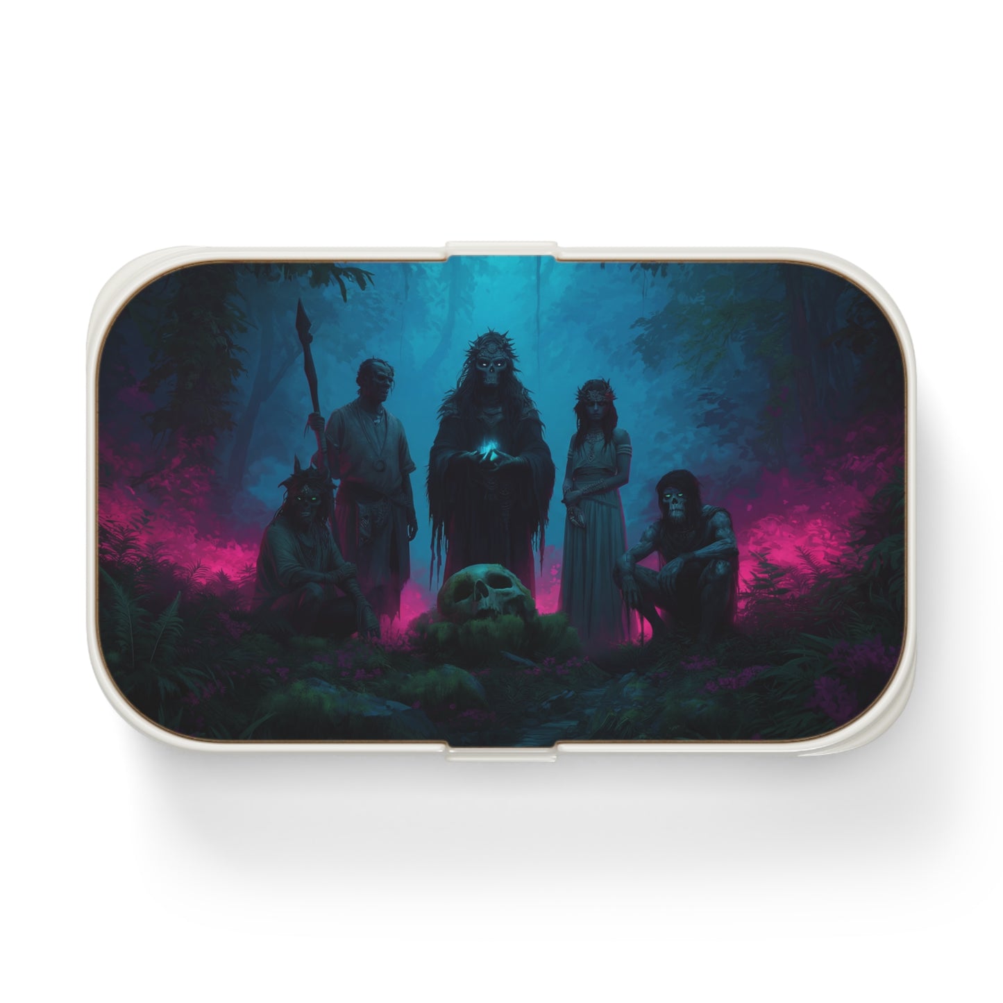 Whispering Grove Druids Bento Lunch Box – Twilight Ceremony in Neon Shadows