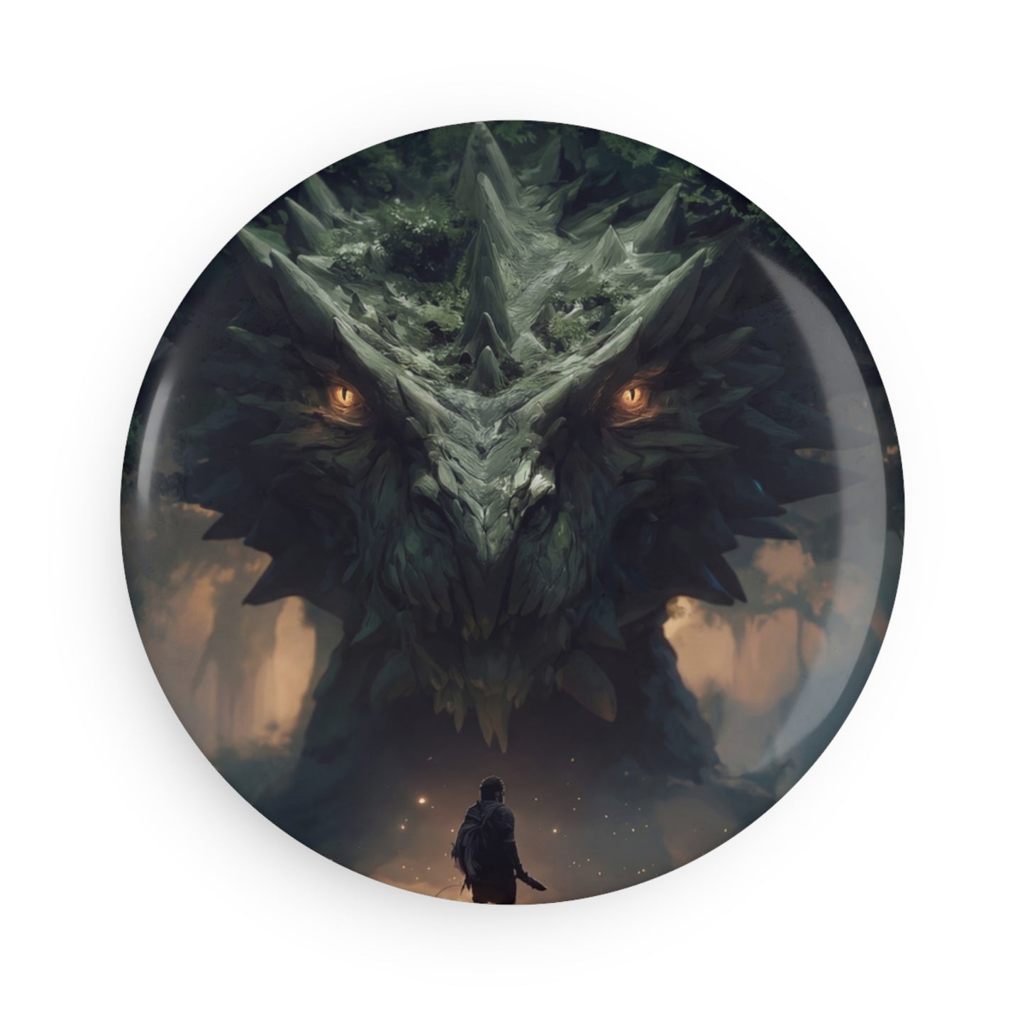 Ancient Forest Dragon Sentinel Magnet – Twilight Grove Guardian