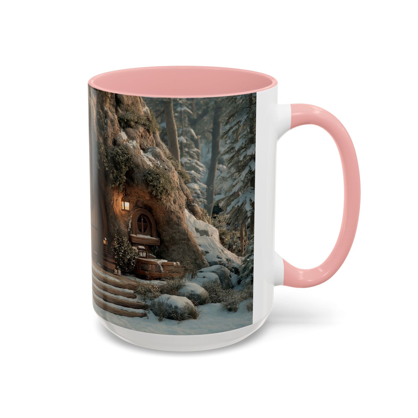 Winter Treehouse Doorway Mug – Snow-Kissed Forest Hearth