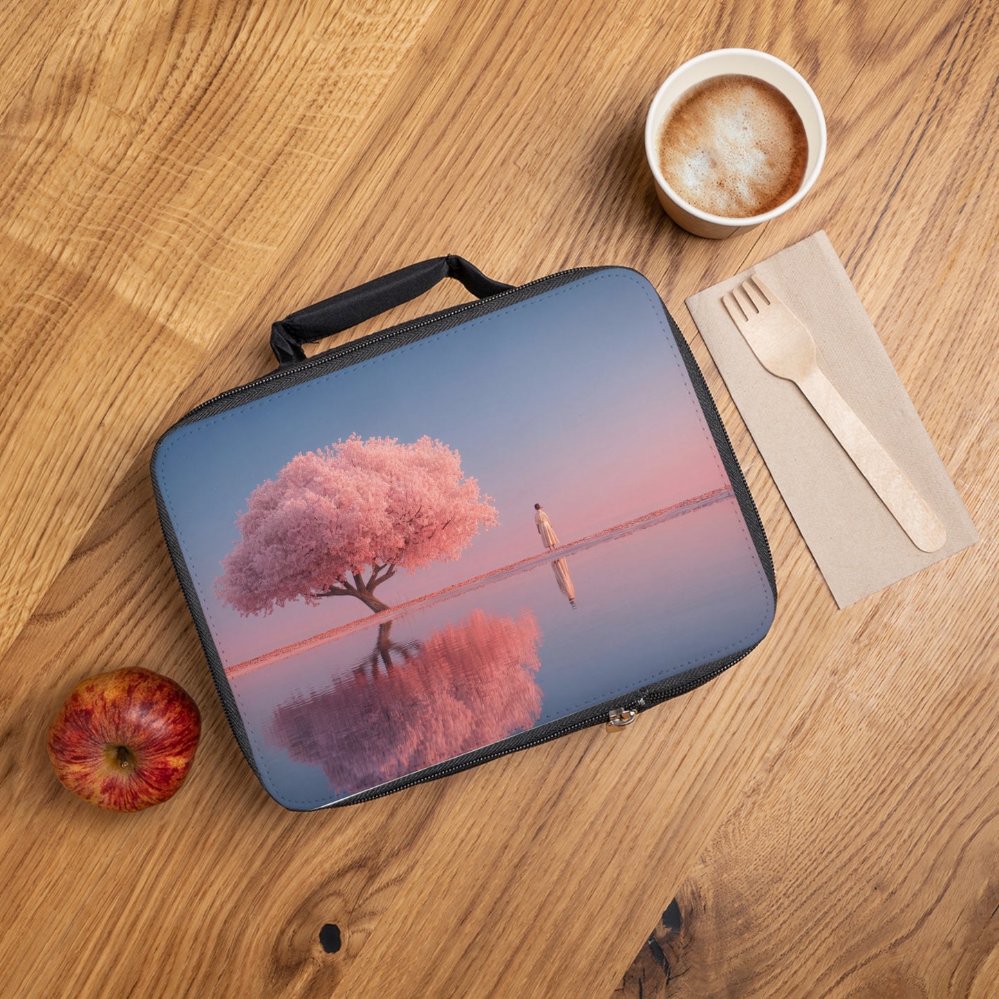 Pink Sakura Tree Lunch Bag – Whispers of Twilight Reflection