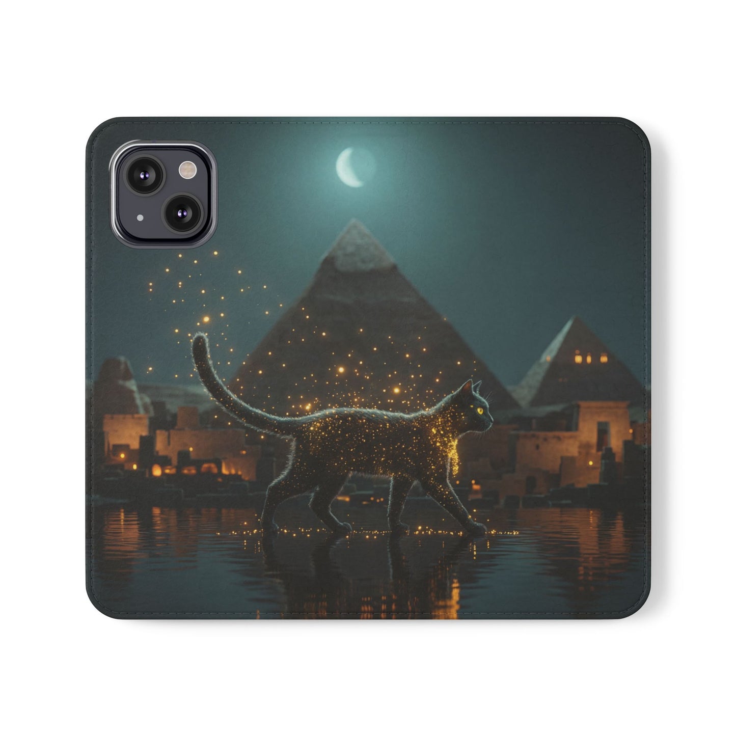 Celestial Vortex Flip Cases – Indigo Cloud Dreamscape