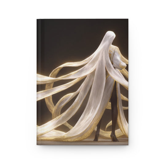 Luminescent Veil Figure Hardcover Journal Matte – Golden Threads of Quiet Power