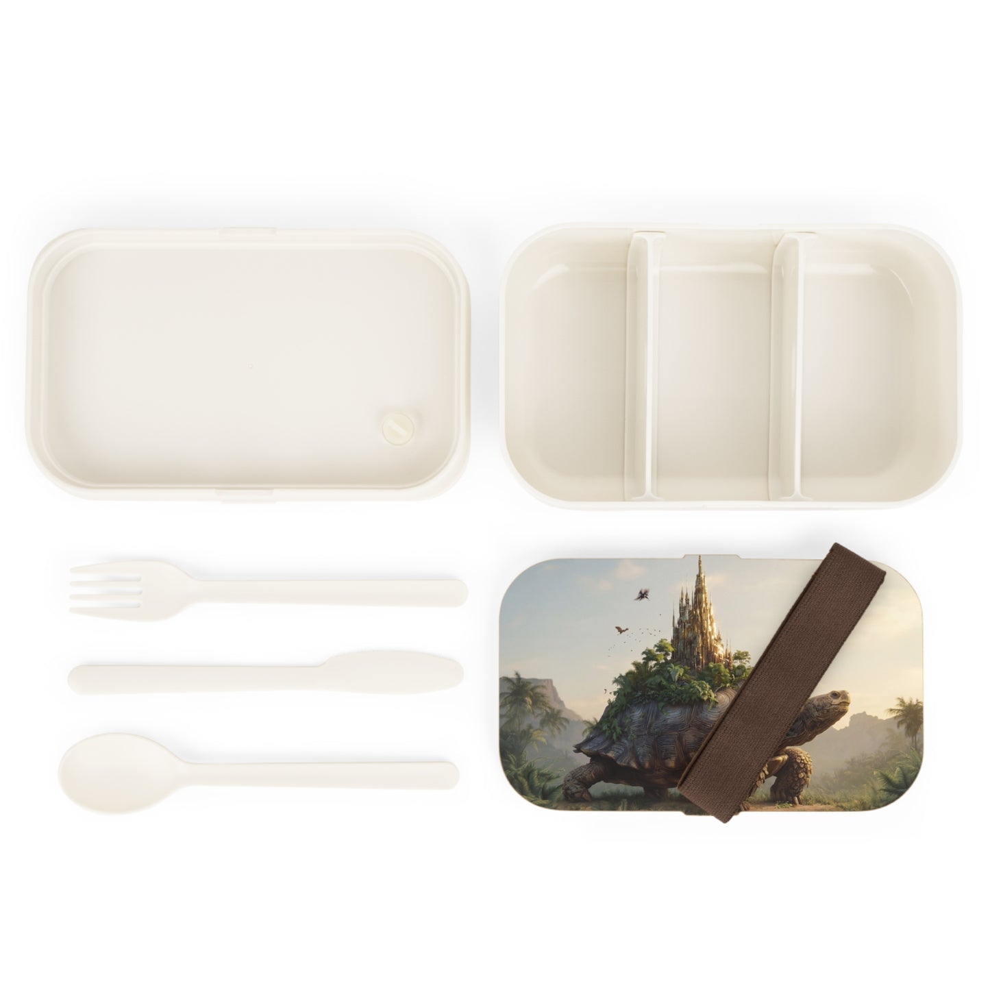 Celestial Turtle Castle Bento Lunch Box – Golden Spire Sanctuary