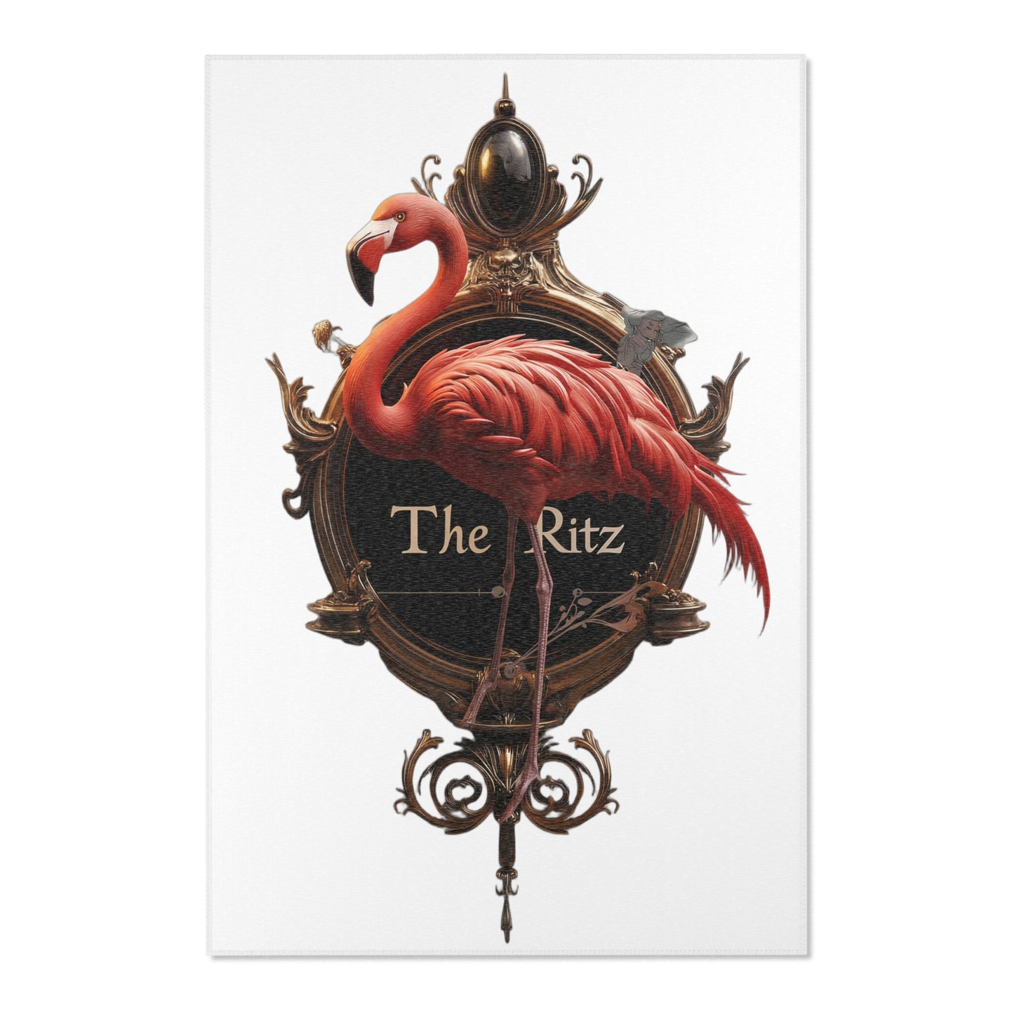 Scarlet Flamingo Gilded Frame Area Rugs – The Ritz Opulent Crest