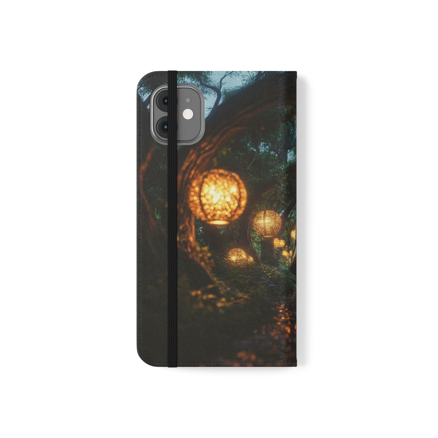 Lantern Archway Flip Cases – Girl Walking Through Forest Tunnel Art Case