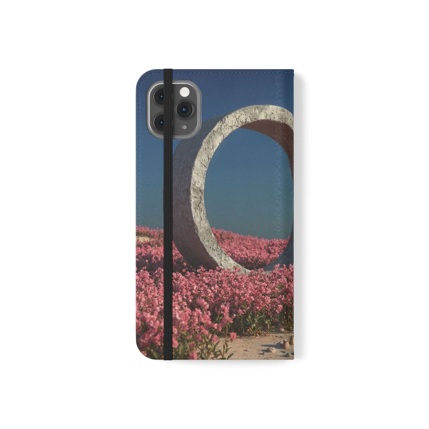 Stone Circle Flip Cases – Pink Flower Field Monument