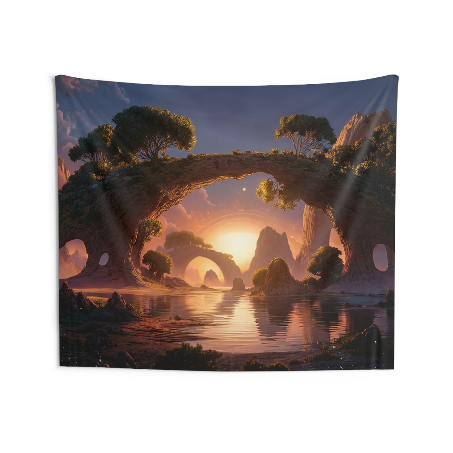 Whispering Archway Tapestries – Sunset Over Stone Canyons