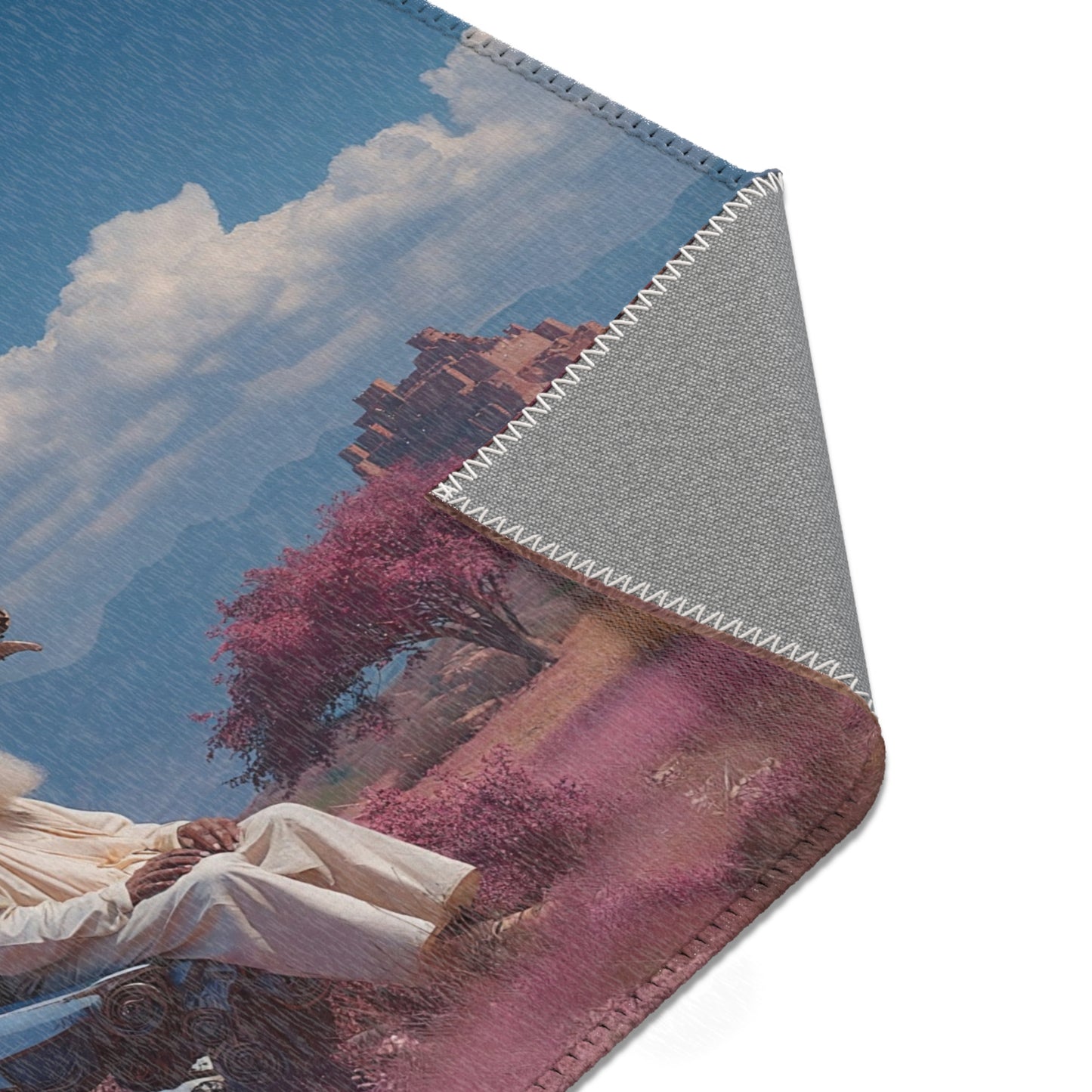Sage on Mechanical Steed Area Rug – Desert Bloom Serenity
