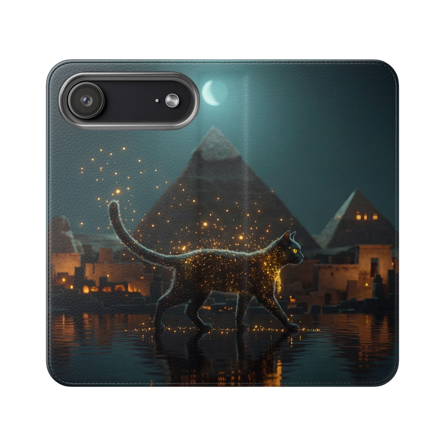 Celestial Vortex Flip Cases – Indigo Cloud Dreamscape