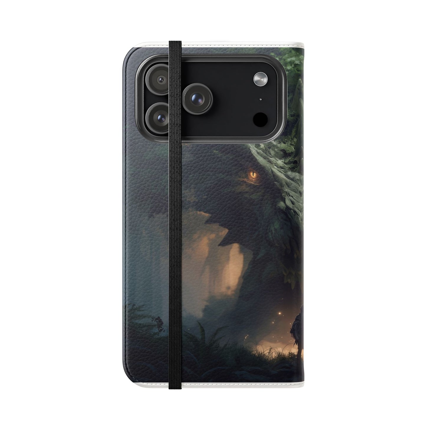 Guardian Beast Flip Cases – Moss-Clad Titan Facing the Wanderer