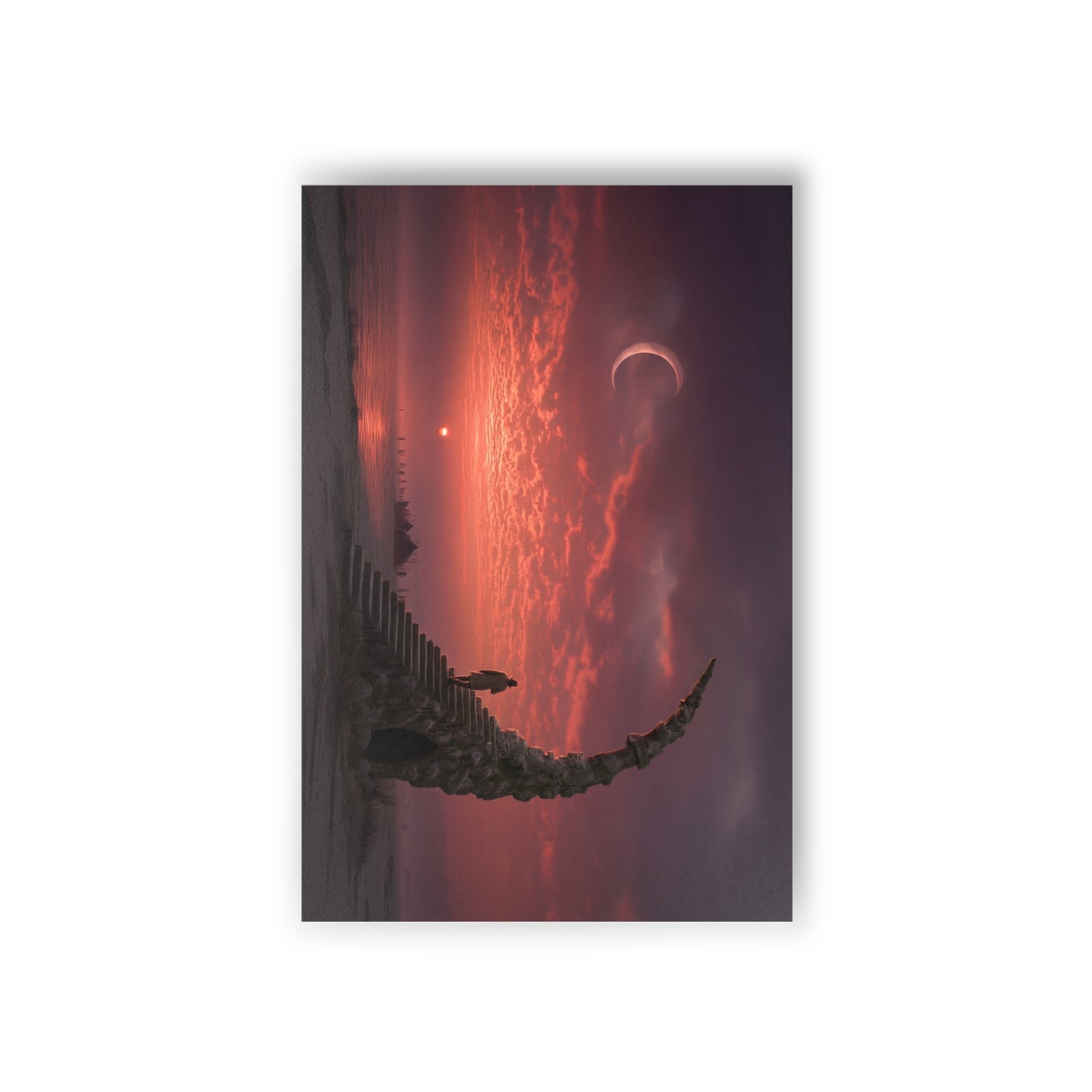 Moonlit Staircase Postcards (10pcs) – Crimson Horizon Journey