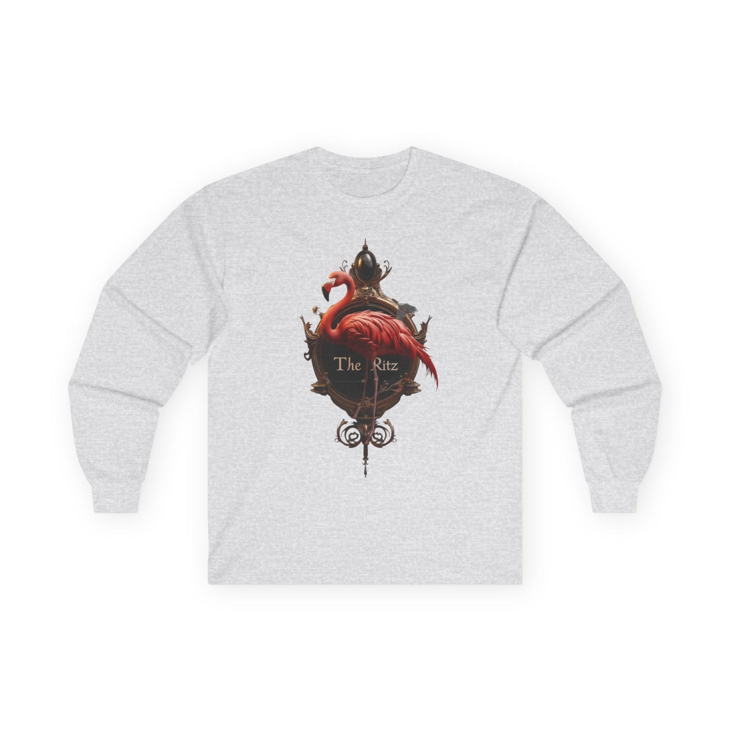 Ornate Flamingo Portrait Tee – The Ritz Gold Frame Long Sleeve Shirt