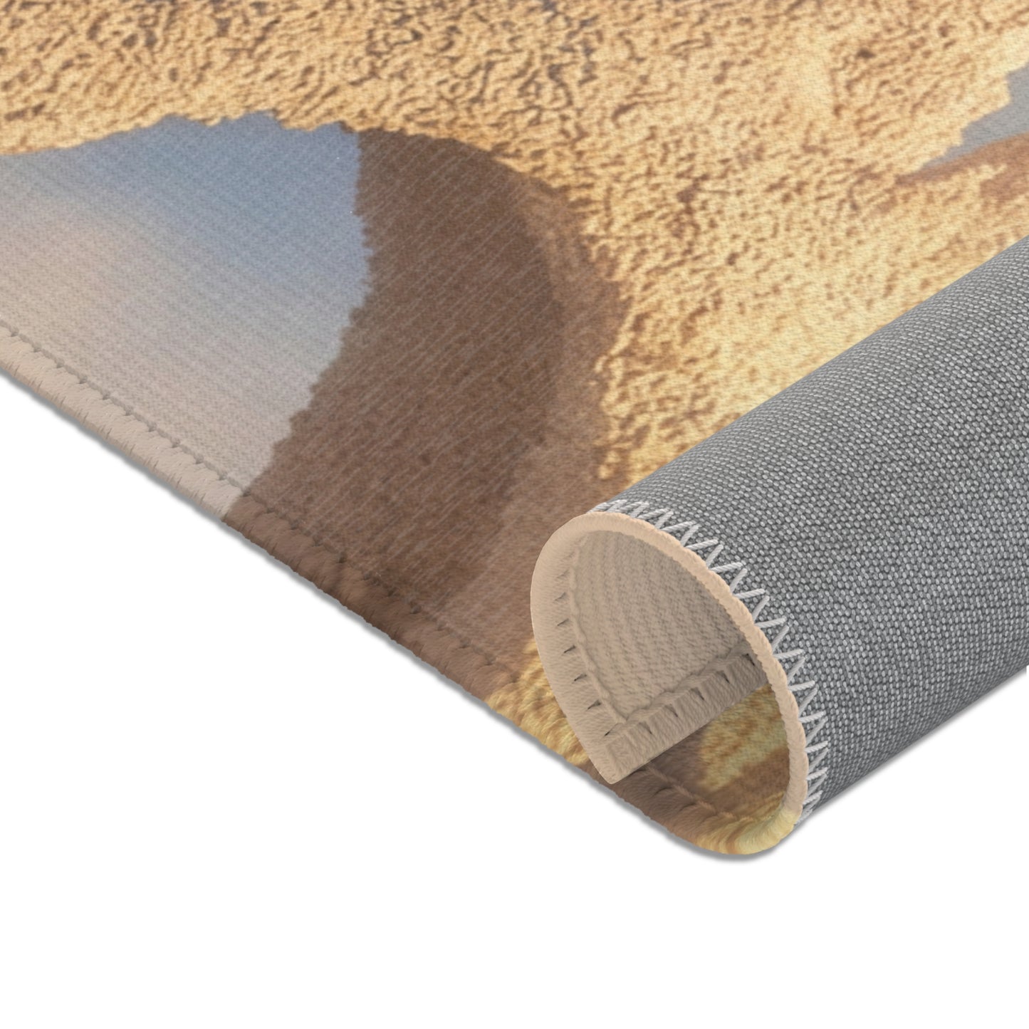 Desert Castle Area Rugs – Sunlit Sandscape Gateway