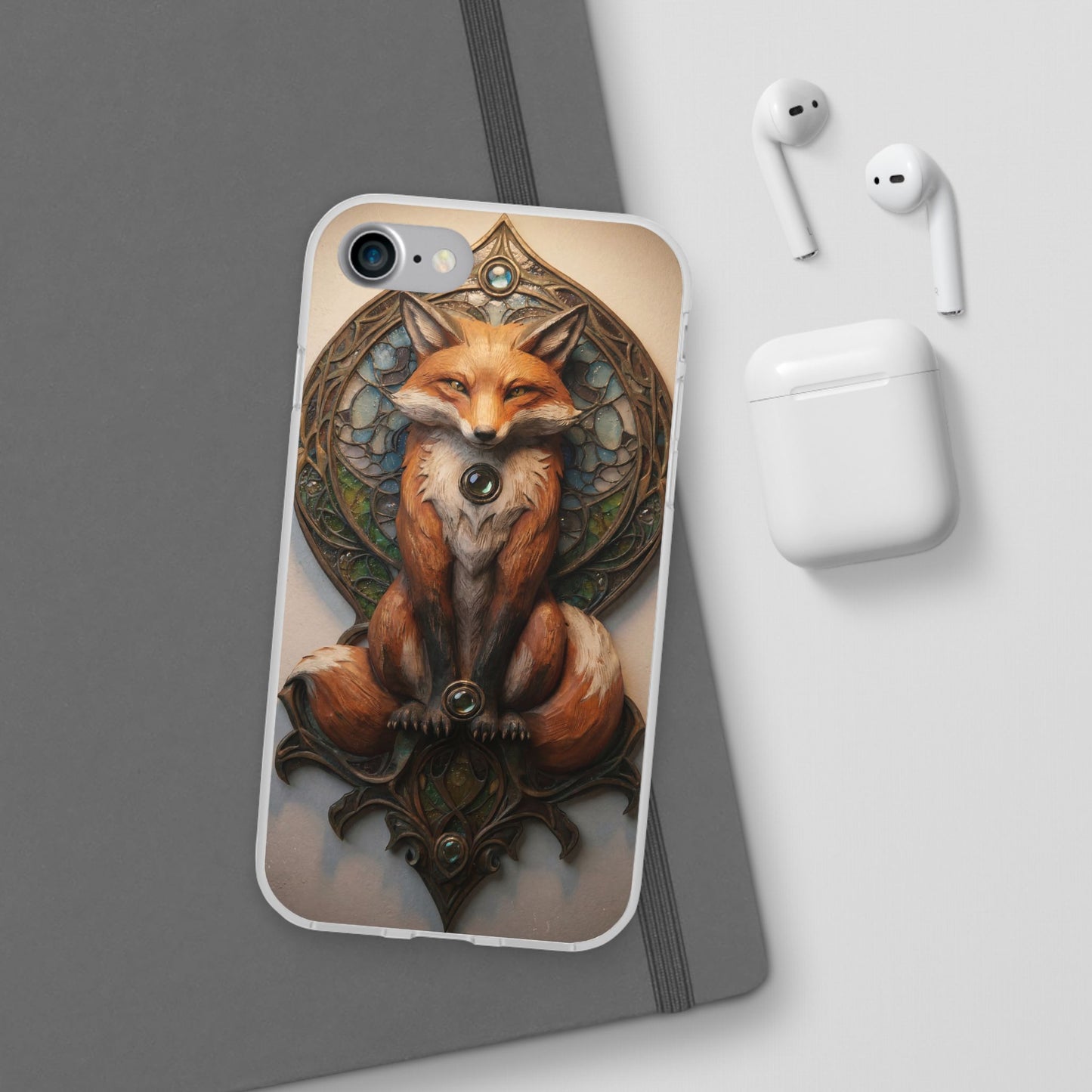 Fox Sentinel Flexi Cases – Amber Glow Through Stained Glass