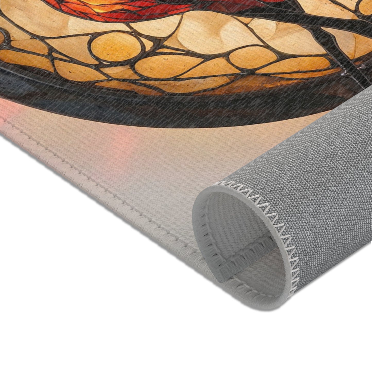 Stained Glass Phoenix Area Rug – Ember-Infused Artistry