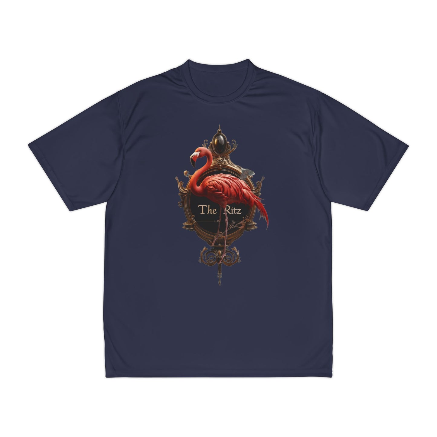 The Ritz Flamingo Men's Performance T-Shirt – Gilded Ornamentation Graphic Tee