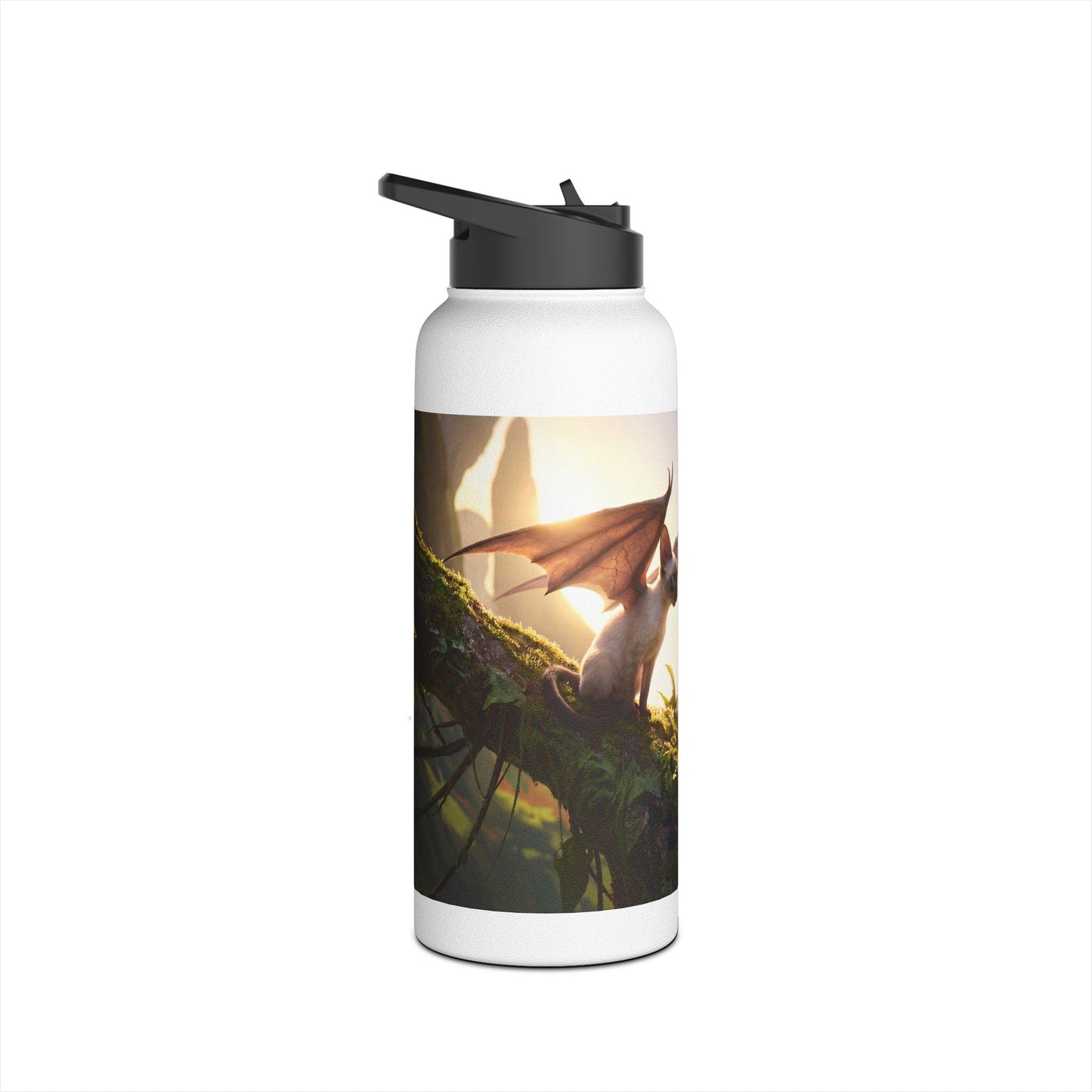 Winged Siamese Kittens Water Bottle – Sunlit Grove Whispers