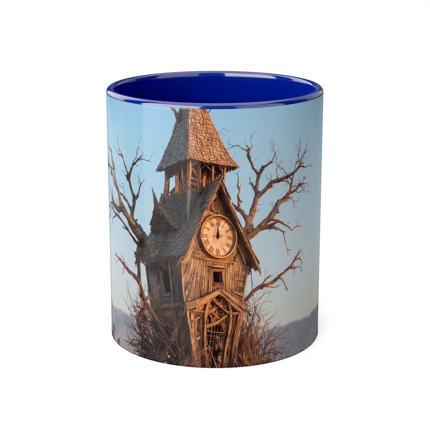 Treehouse Clock Accent Mugs, 11oz – Wanderer’s Hourglass Journey