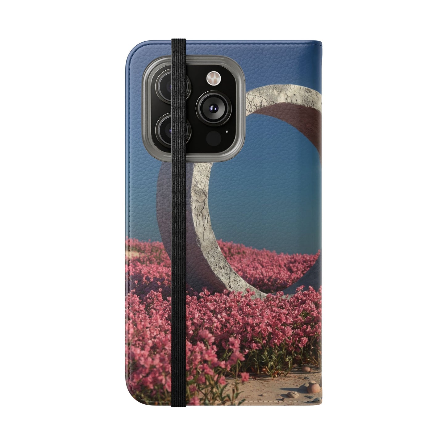 Stone Circle Flip Cases – Pink Flower Field Monument