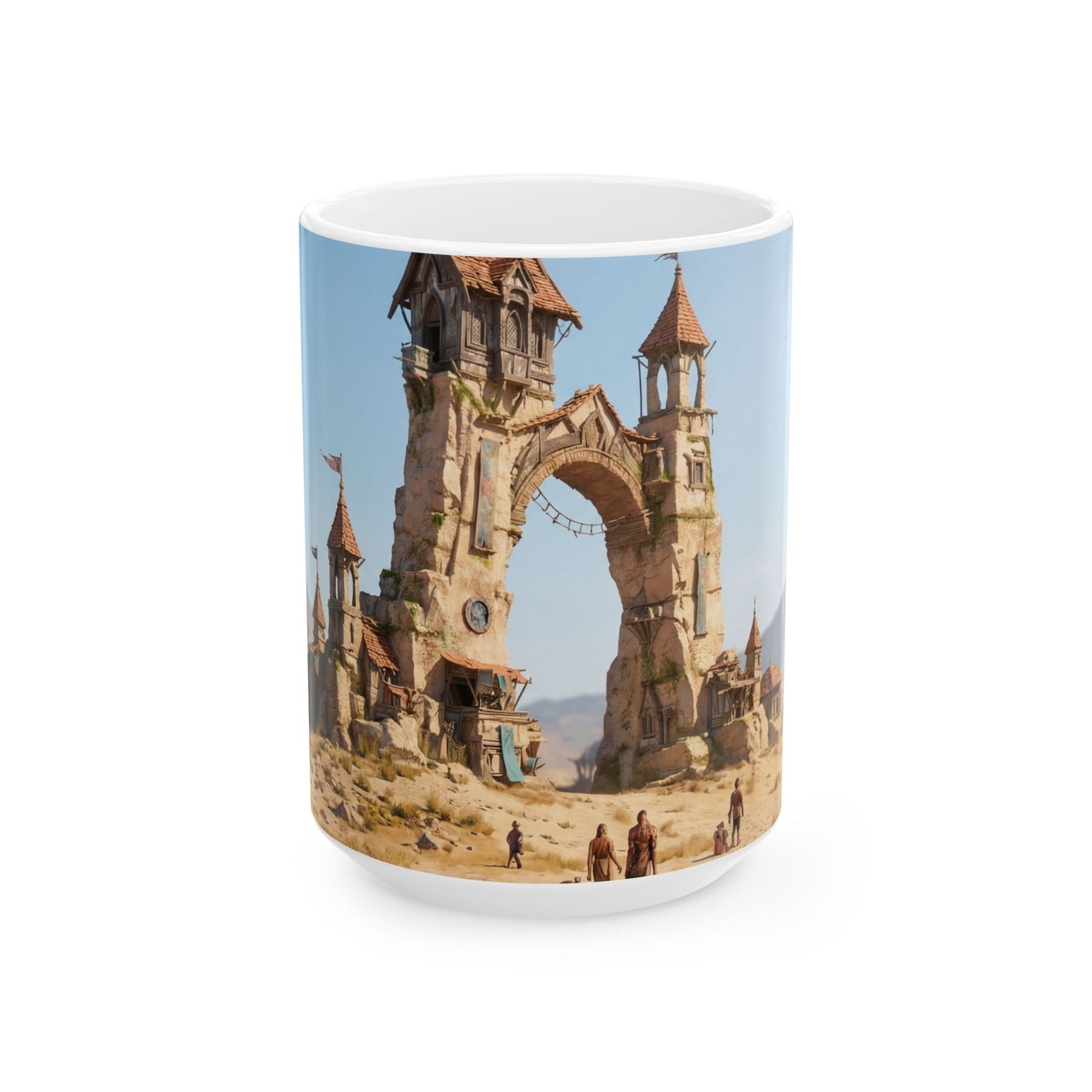 Desert Citadel Ceramic Mug – Sun-Kissed Gateway to Forgotten Lands