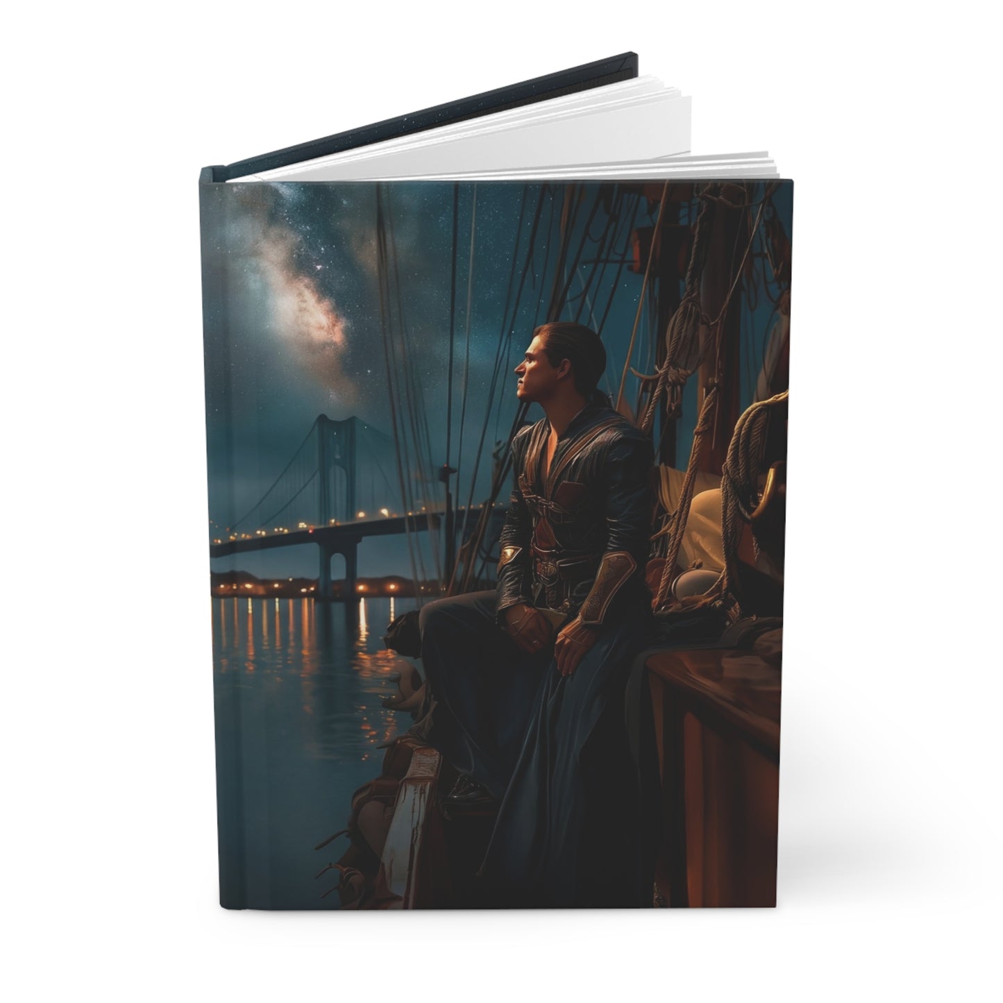 Starlit Sailor Hardcover Journal Matte – Voyage Beneath the Milky Way