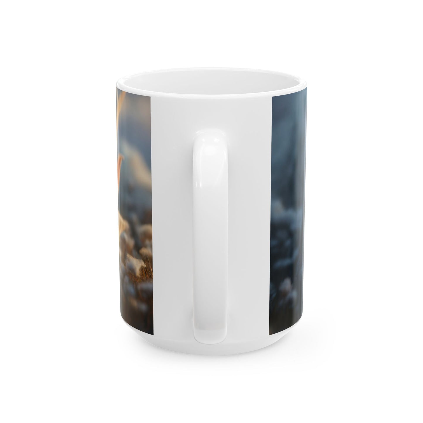 Girl and White Dragon Ceramic Mug – Golden Hour Sanctuary